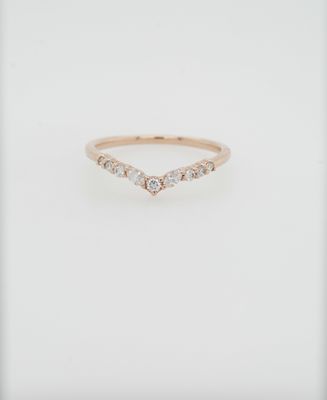DAE-14KR 1.77g .20ctw Diamond Stackable V-Band (size 7.75)