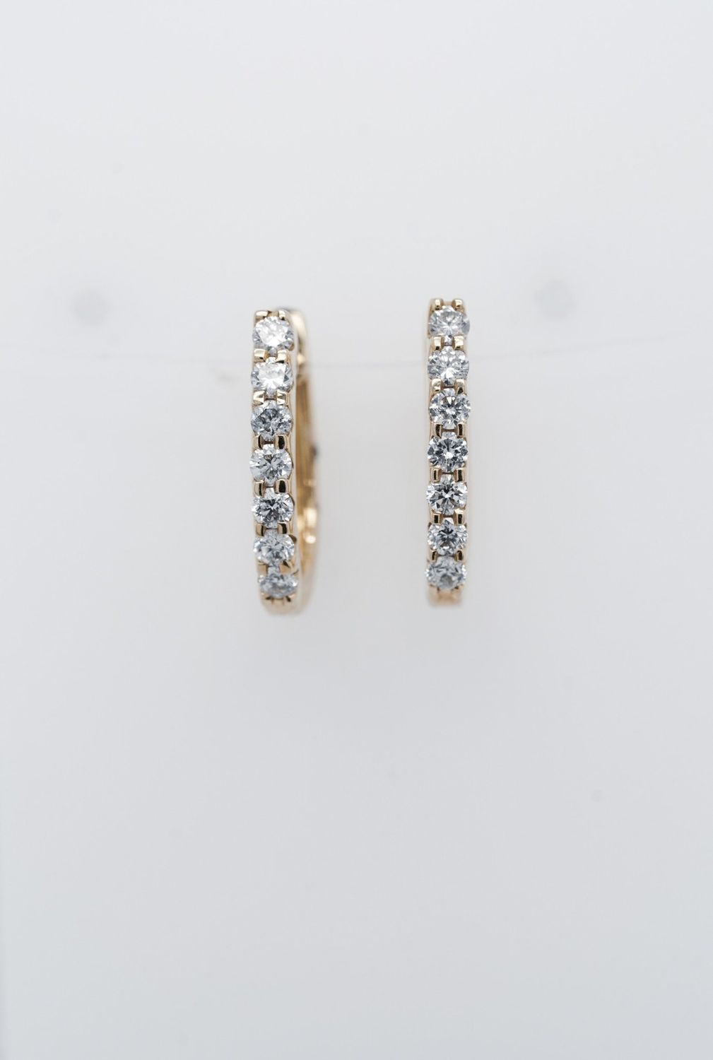 BATX-14KY 3.8g .55ctw Diamond Hoop Earrings