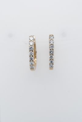 BATX-14KY 3.8g .55ctw Diamond Hoop Earrings