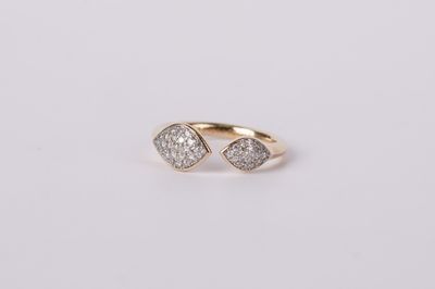 AIE-14KY 3.6g .28ctw Open Pave Diamond Kendra Scott Ring (size 6)