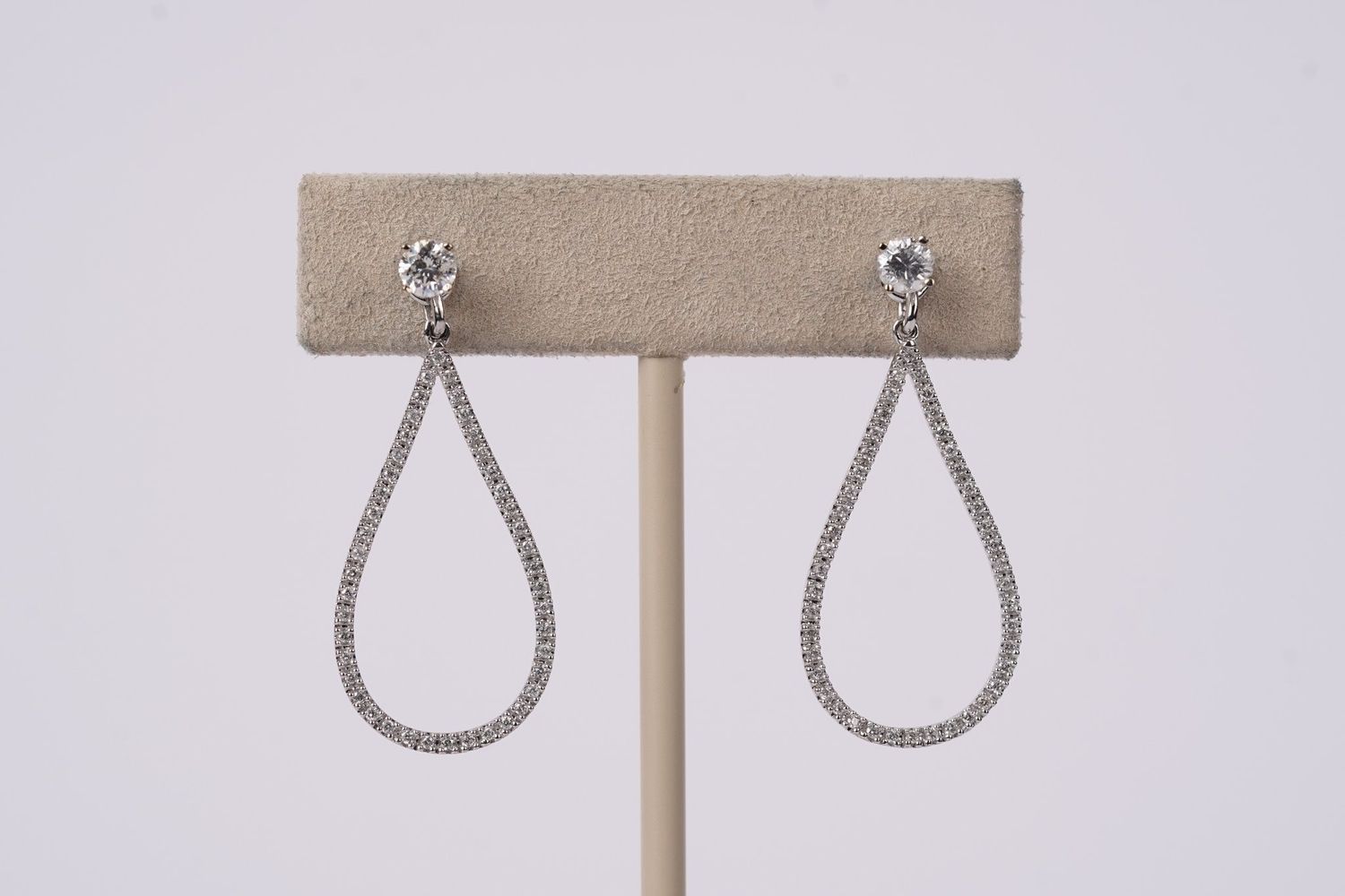 NAE-14KW 1.89g .26ctw Diamond Dangle Earring Jackets