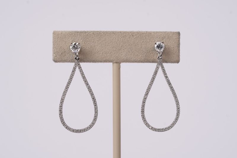 NAE-14KW 1.89g .26ctw Diamond Dangle Earring Jackets