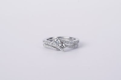 14KW 5.8g 1.00tw (.50ctrs) Ever Us Diamond Wedding Set (size 6.5)