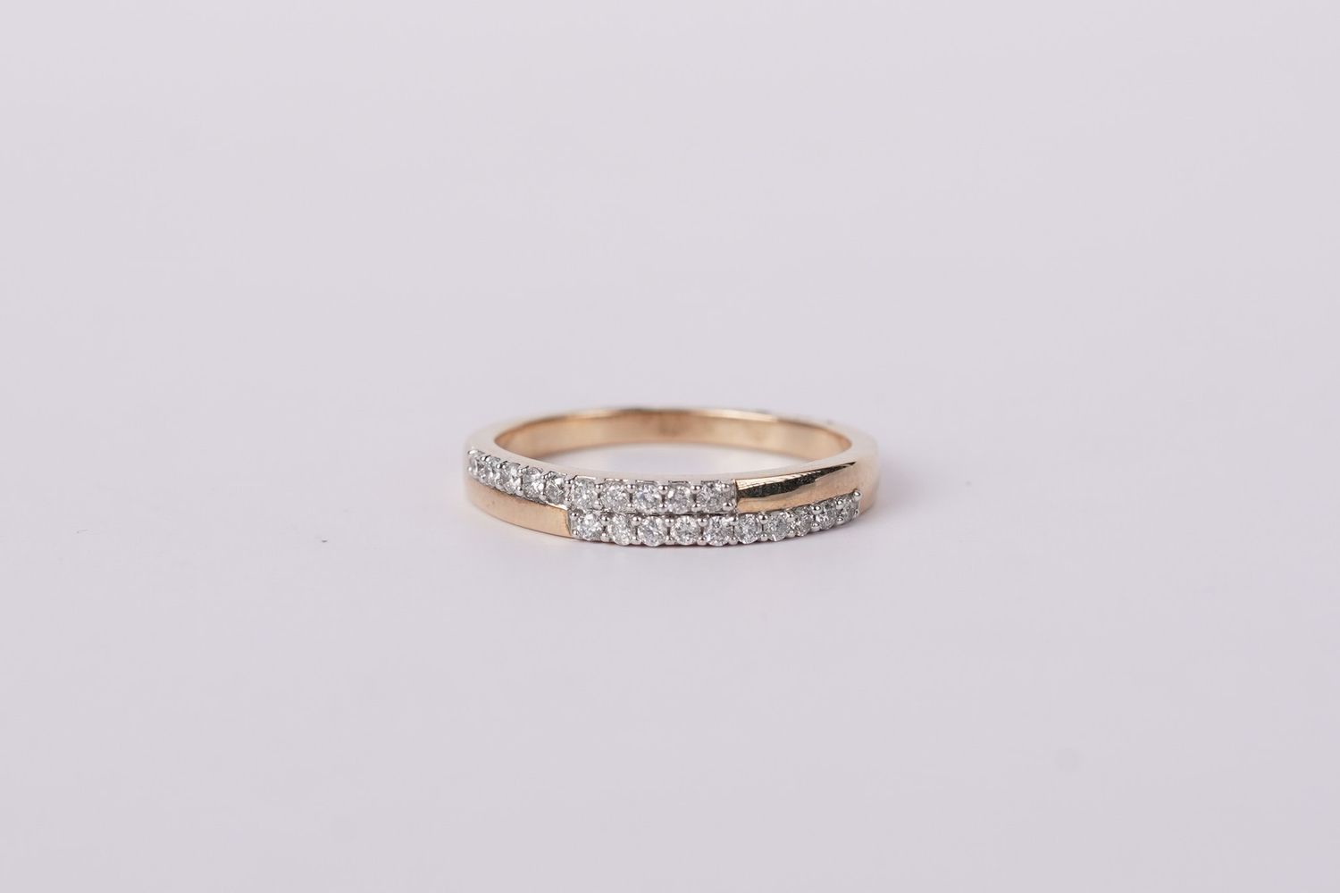 Diamond Stackable Band Yellow Gold