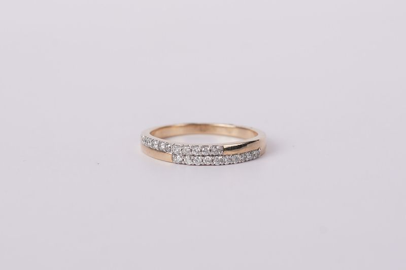 Diamond Stackable Band Yellow Gold