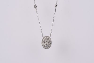RTTX-16-18&quot; 14KW 2.42g .75ctw Diamond Cluster Necklace