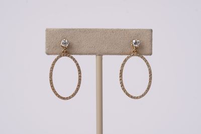 NDR-14KY 2.0g .25ctw Diamond Oval Dangle Earring Jackets