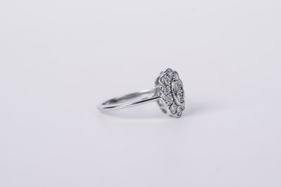 AAI-10KW 2.1g .25ctw Diamond Halo Fashion Ring (size 7)
