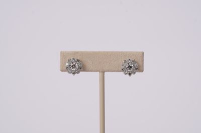 RRTX-14KW 2.15g 1.02ctw Diamond Halo Stud Earrings
