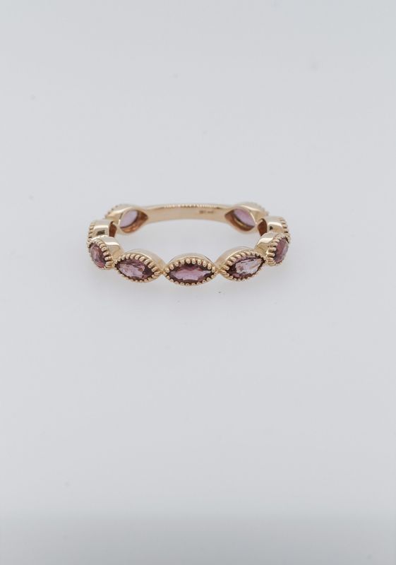 AVT-14KY 1.7g .35ctw Pink Tourmaline Stackable Band (size 6.75)