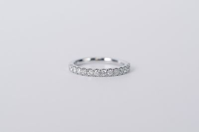 EVE- 14KW 2.20g .50ctw Diamond U-Prong Stackable Band (size 6.5)