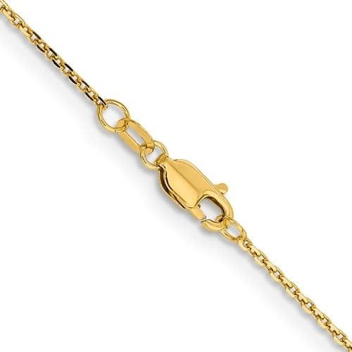 ANN- 14KY 3.64g 1.40mm Diamond Cut Cable Chain 24&quot;