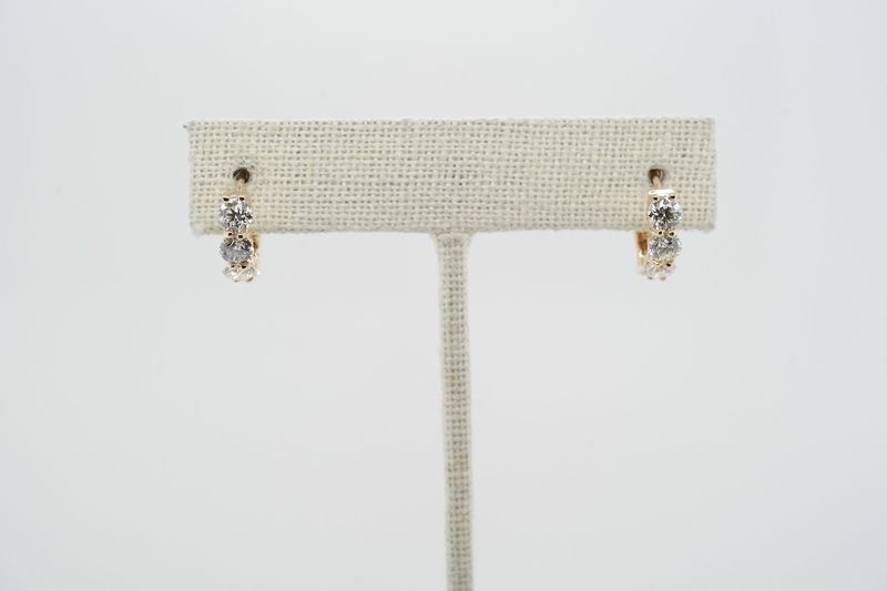 ANLL- 14KY 3.38g 2.50ctw Diamond Huggie Hoop Earrings