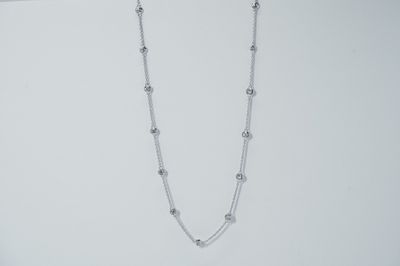 BLL- 14KW 3.85g 1.10ctw Diamond By The Yard Necklace 16-18-20&quot;