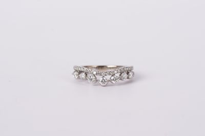 DTT-14KW 3.21g 1.00ctw Diamond Curved Band (size 6.5)
