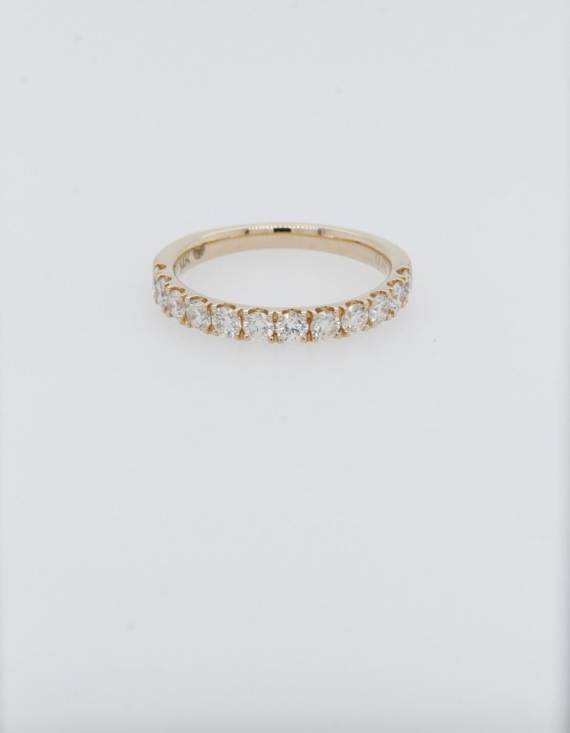 RIA- 14KY 2.40g .75ctw Diamond U-Prong Stackable Band (size 6.5)