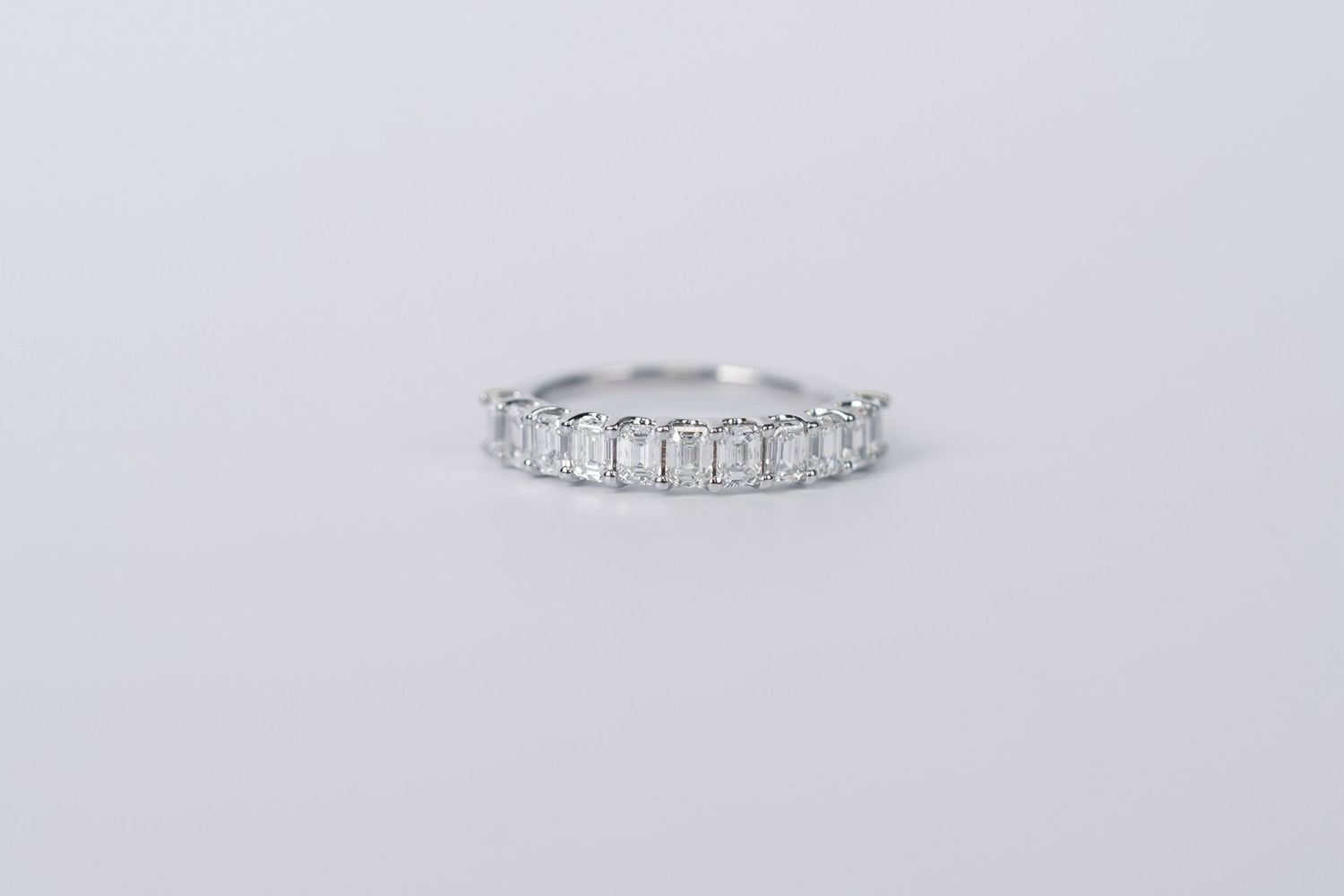 ADTT- 14KW 2.5g 2.50ctw Emerald Diamond Stackable Band (size 7)
