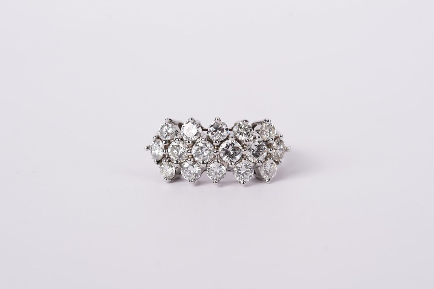 BLTX-  14KW 4.43g 2.20ctw Diamond Fashion Ring (size 6.25)