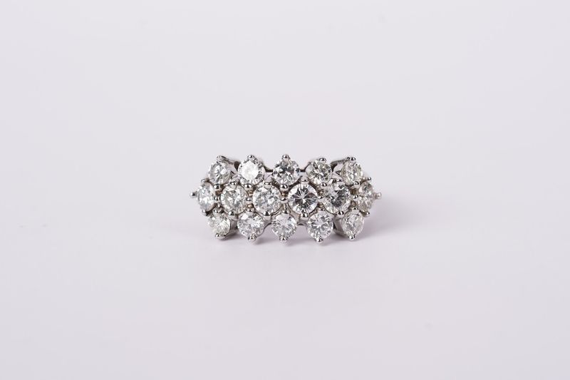 BLTX-  14KW 4.43g 2.20ctw Diamond Fashion Ring (size 6.25)