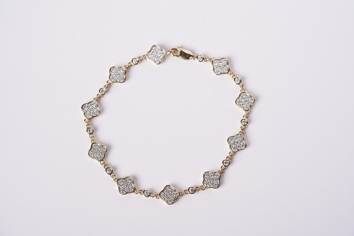 VEXL- 14KY 9.74g 2.17ctw Diamond Fashion Bracelet 7.5&quot;