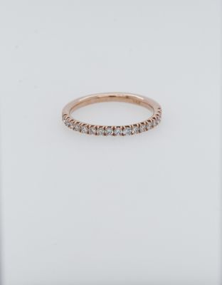 NNL- 14KR 1.8g .35ctw Diamond U-Prong Stackable Band (size 6.5)