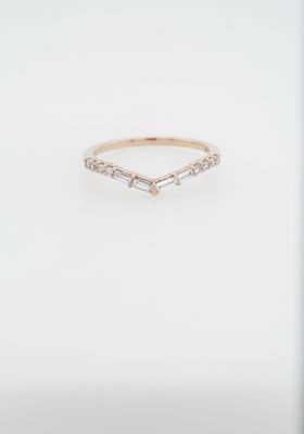 AII- 14KR 1.52g .36ctw Diamond Stackable Wedding Band (size 7)