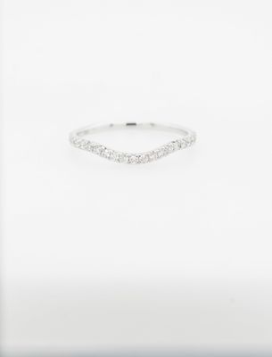 ADI- 14KW 1.8g .20ctw Curved Diamond Stackable Band (size 7)