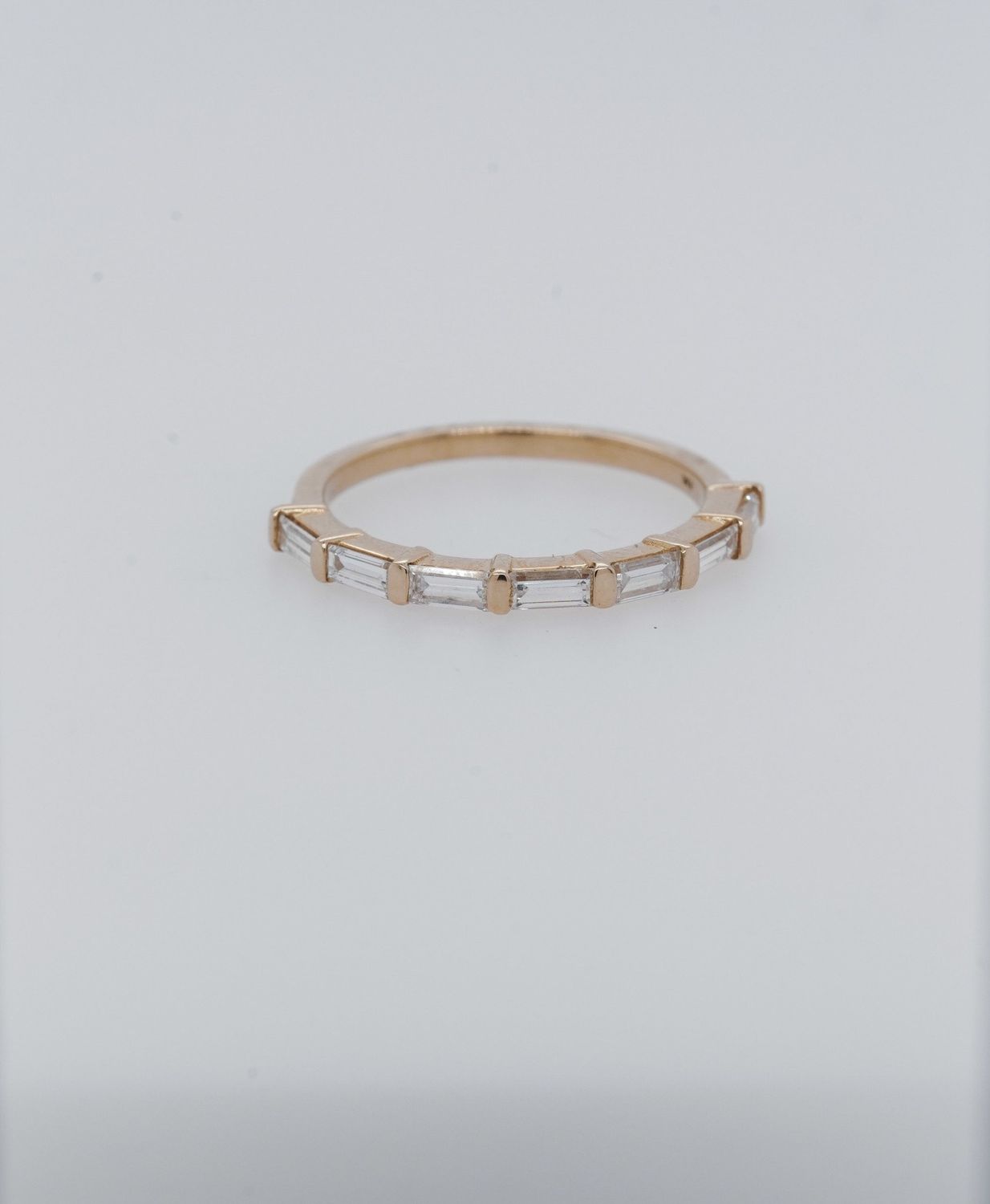 LBT- 14KY 1.80g .70ctw Baguette Diamond Stackable Band (size 6)