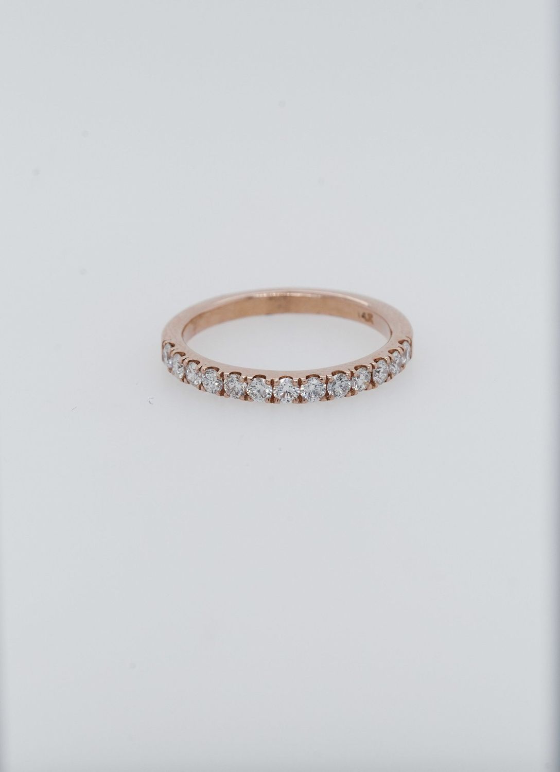 DDL- 14KR 2.20g .50ctw Diamond U-Prong Stackable Band (size 6.5)