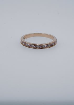 ARN- 14KY 2.09g .16ctw Diamond .20ctw Sapphire Stackable Band (size 7)