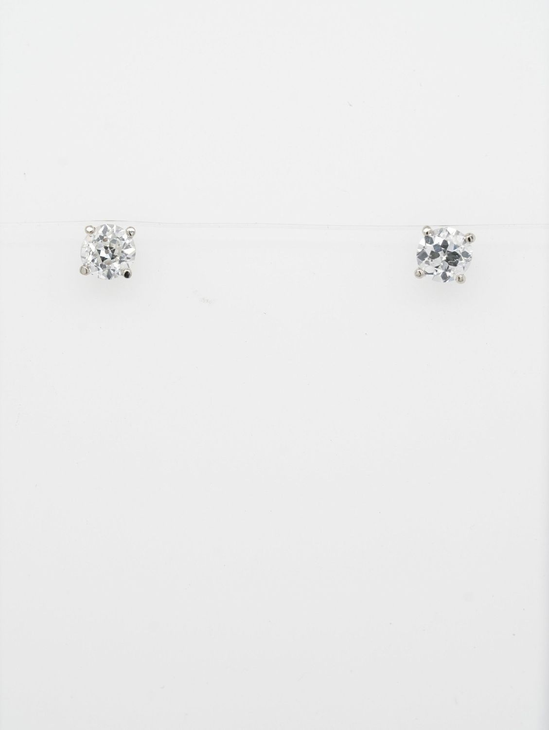 NET- 14KW .52ctw I-J/SI1-SI2 Old European Cut Diamond Stud Earrings