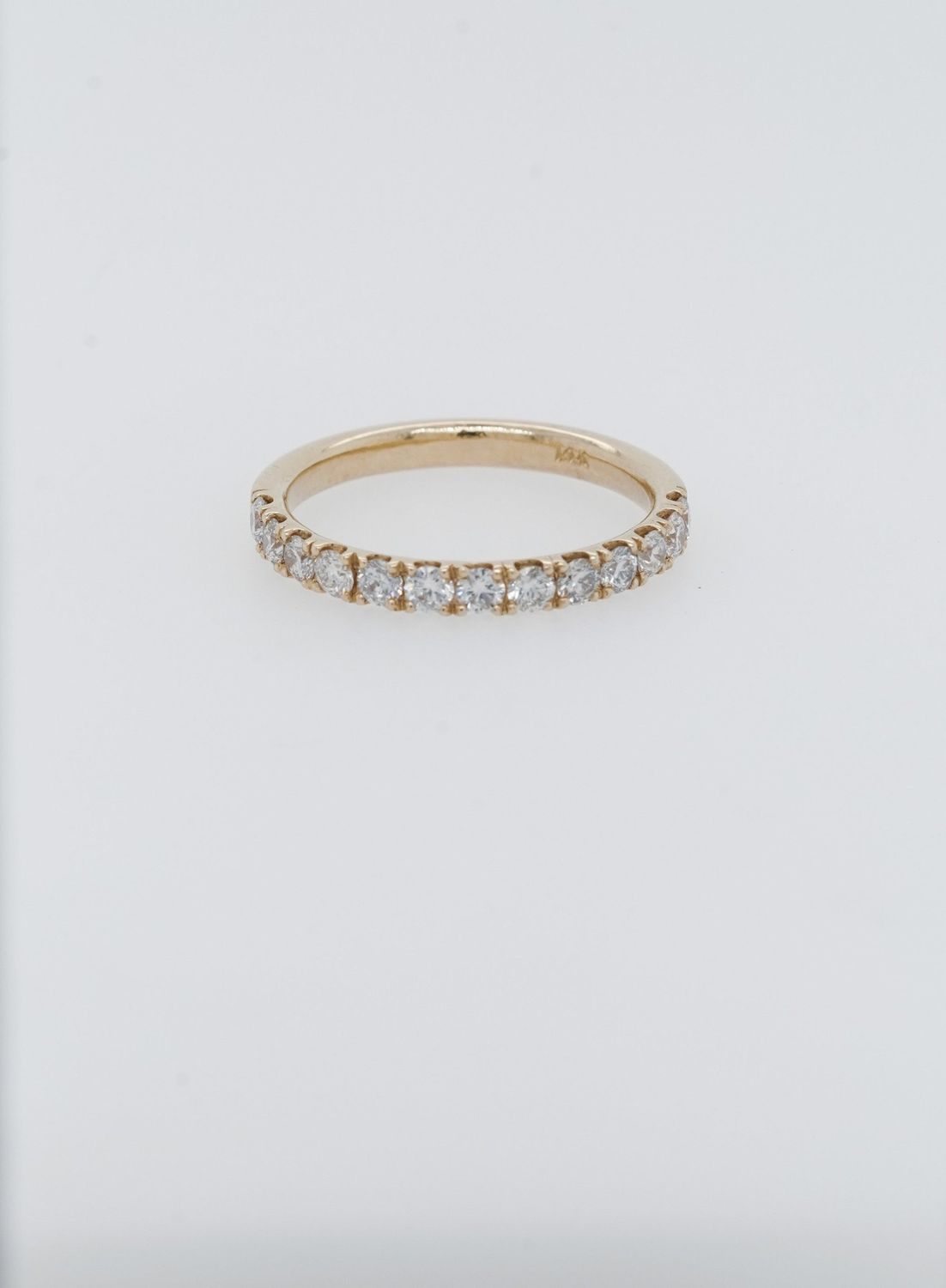 EBA- 14KY 2.30g .60ctw Diamond U-Prong Stackable Band (size 6.5)