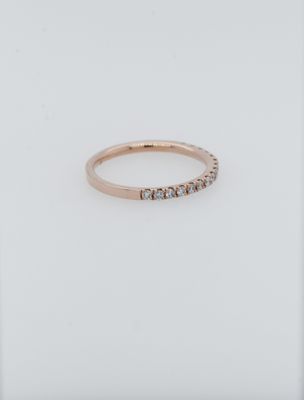 ABI- 14KR 1.4g .25ctw Diamond U-Prong Stackable Band (size 6.5)