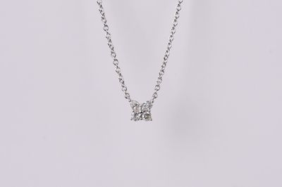 DRT- 16-18&quot; 14KW 2.83g .40ctw Diamond Butterfly Pendant
