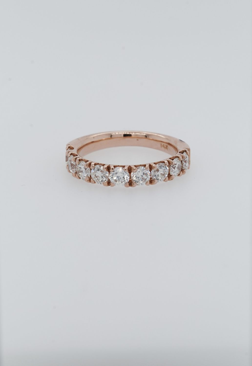 VDEA- 14KR 3.9g 1.50ctw Diamond U-Prong Stackable Band (size 6.5)