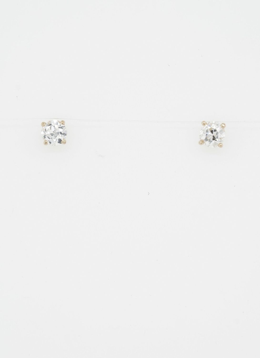 NTT- 14KY .54ctw I-J/VS2-SI1 Old European Cut Diamond Stud Earrings