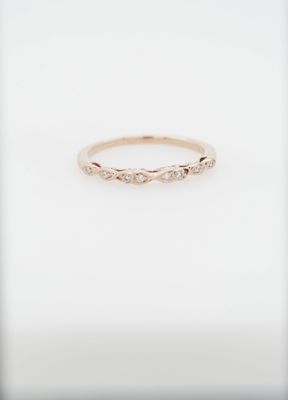 VAT- 14KR 2.07g .10ctw Diamond Stackable Band (size 8)