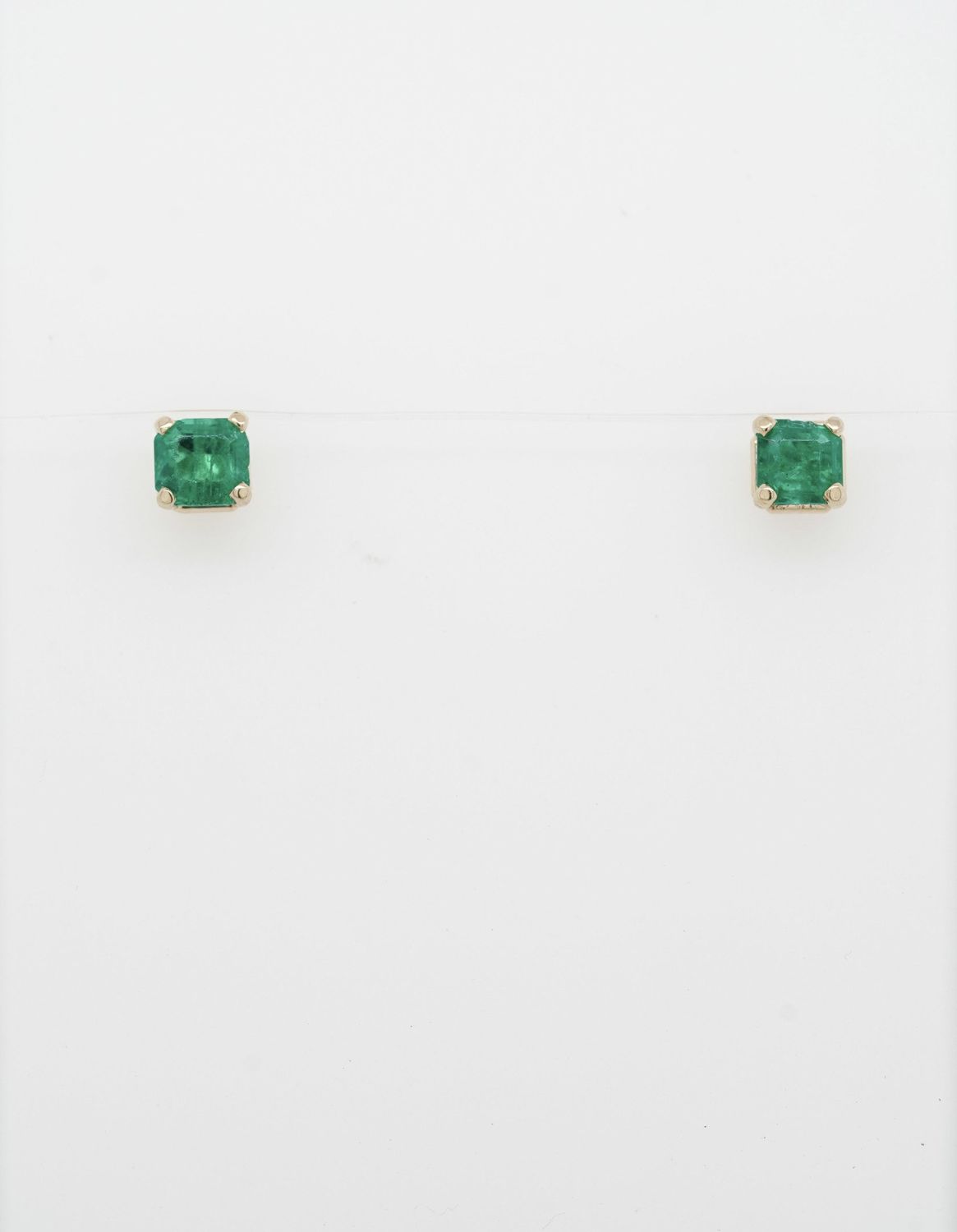 AVT- 14KY .50ctw Colombian Emerald Stud Earrings