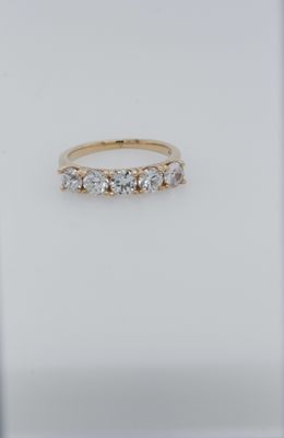 VATT- 14KY 3.55g 1.40ctw J/SI Old European Diamond Anniversary Band (size 5.5)