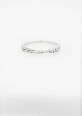 ANI- 14KW 2.05g .26ctw Diamond Crossover Stackable Band (size 7)