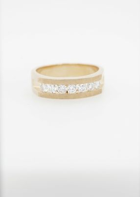 VVVN- 14KY 8.11g .80ctw Diamond Men&#39;s Wedding Band (size 10)