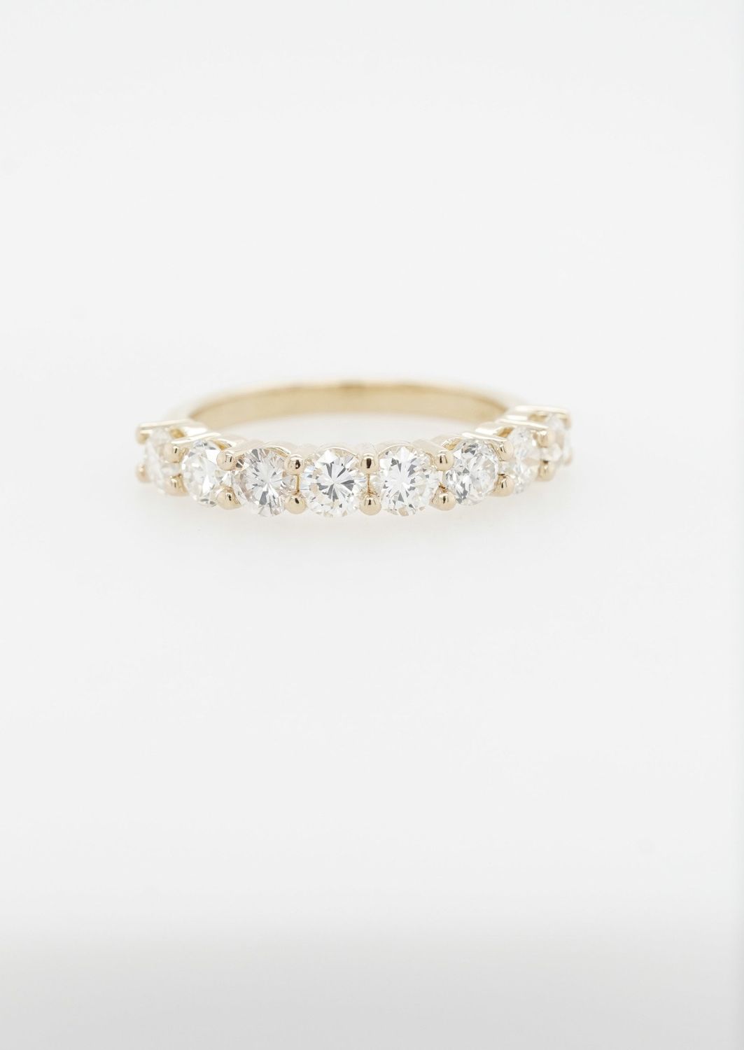 VLTT- 14KY 3.19g 1.64ctw 8-Stone Diamond Stackable Band (size 6.75)