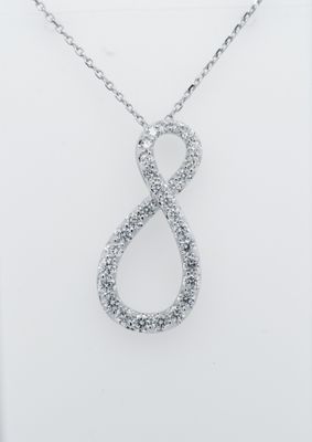 ETT- 14KW 4.42g .88ctw Diamond Fashion Necklace 16-18&quot;