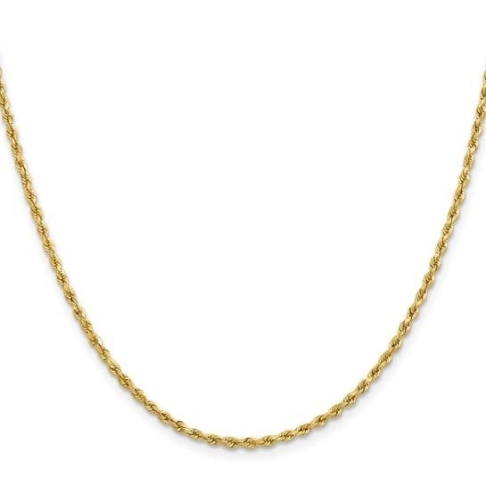 VAE- 24&quot; 14KY 4.70g 1.5mm Diamond Cut Rope Chain