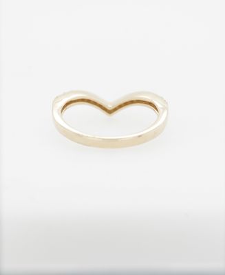 ALE- 14KY 2.3g .25ctw Diamond Stackable V-Band (size 7)