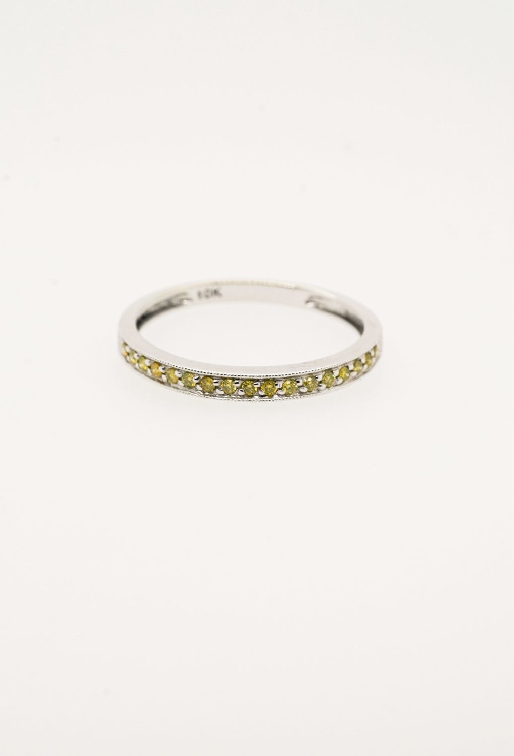 VET- 10KW .13ctw Yellow Diamond Stackable Band (size 7)