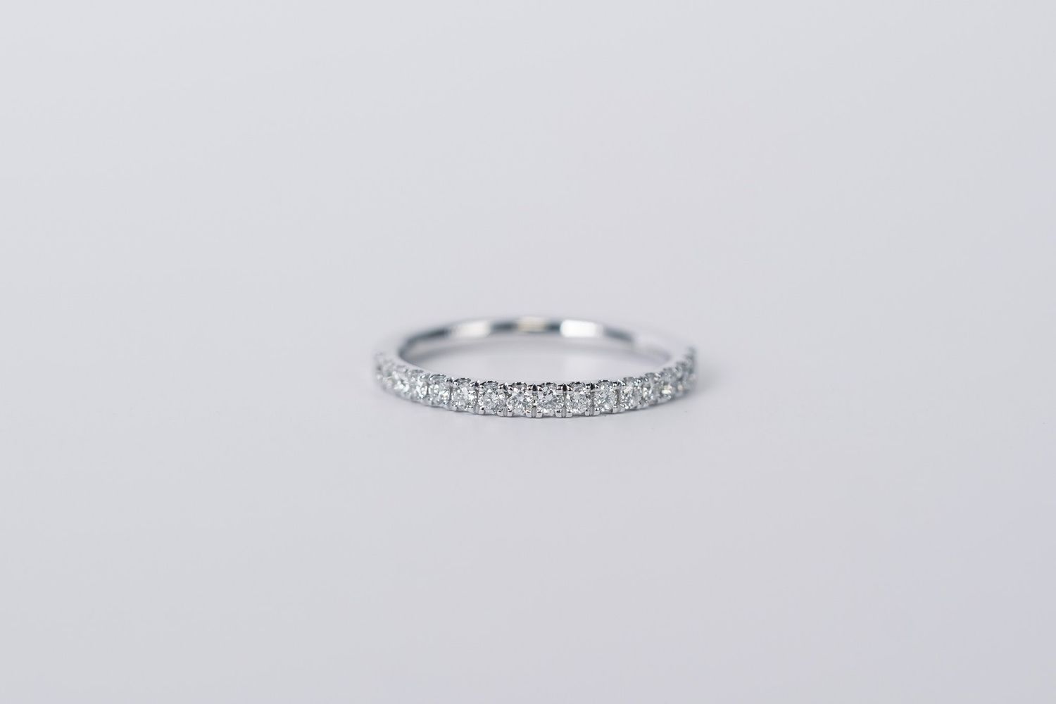DVI- 14KW 1.8g .35ctw Diamond U-Prong Stackable Band (size 6.5)