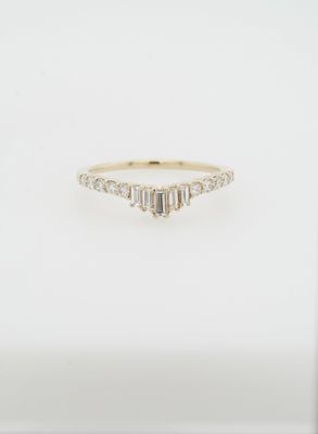 NLE-14KY 2.00g .46ctw Diamond Stackable Curved Band (size 7)