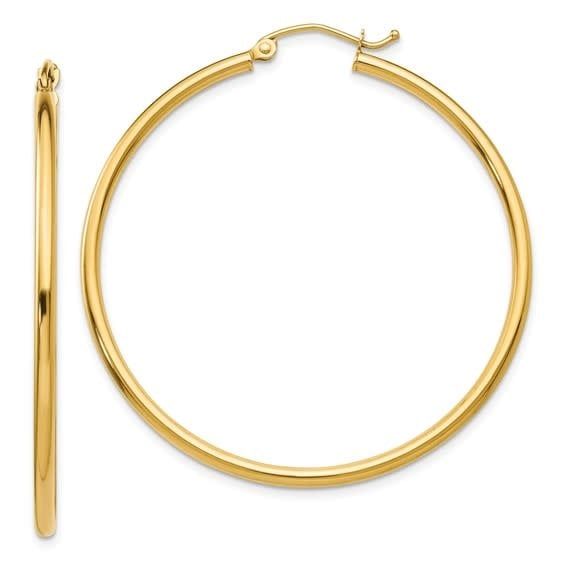 VAT- 10KY 1.90g 40mm Hoop Earrings