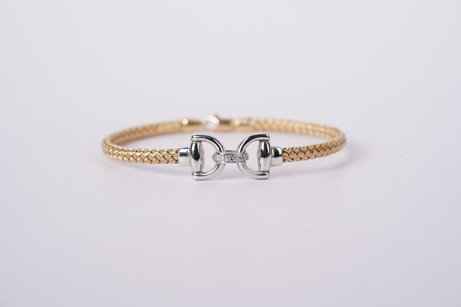 VTDT- 14KWY 12.5g .07ctw Diamond Mesh Bracelet